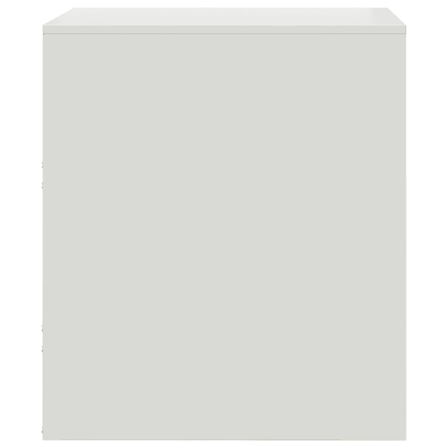 Nachtkastjes 2 st 34,5x39x44 cm staal wit