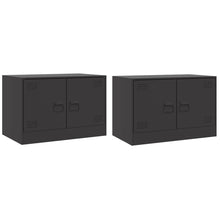 Tv-meubelen 2 st 67x39x44 cm staal zwart