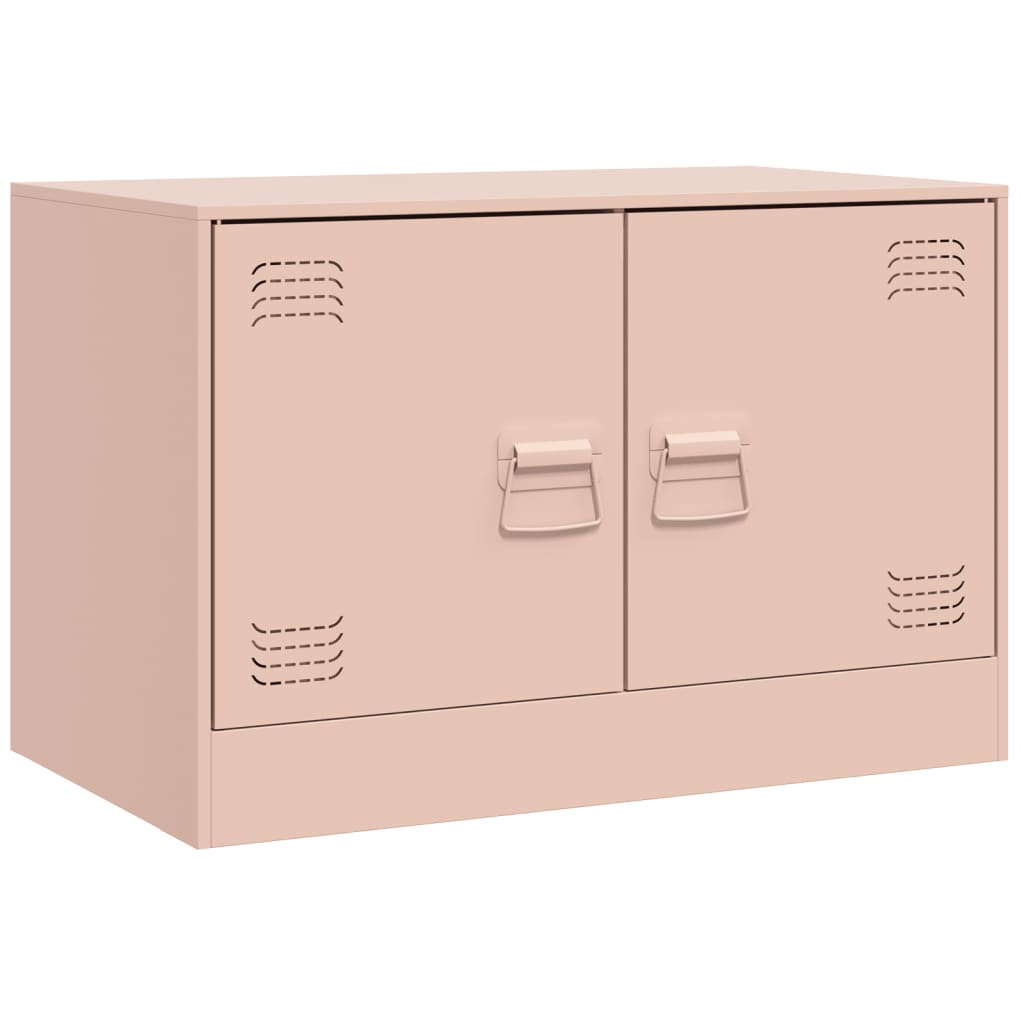 Tv-meubelen 2 st 67x39x44 cm staal roze