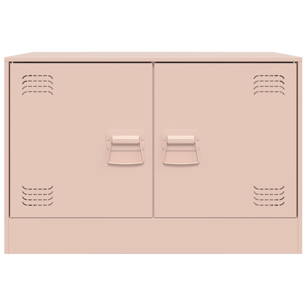 Tv-meubelen 2 st 67x39x44 cm staal roze