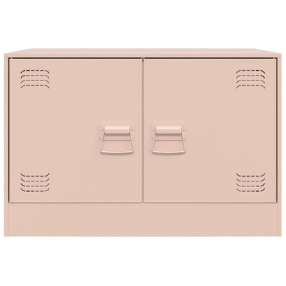Tv-meubelen 2 st 67x39x44 cm staal roze