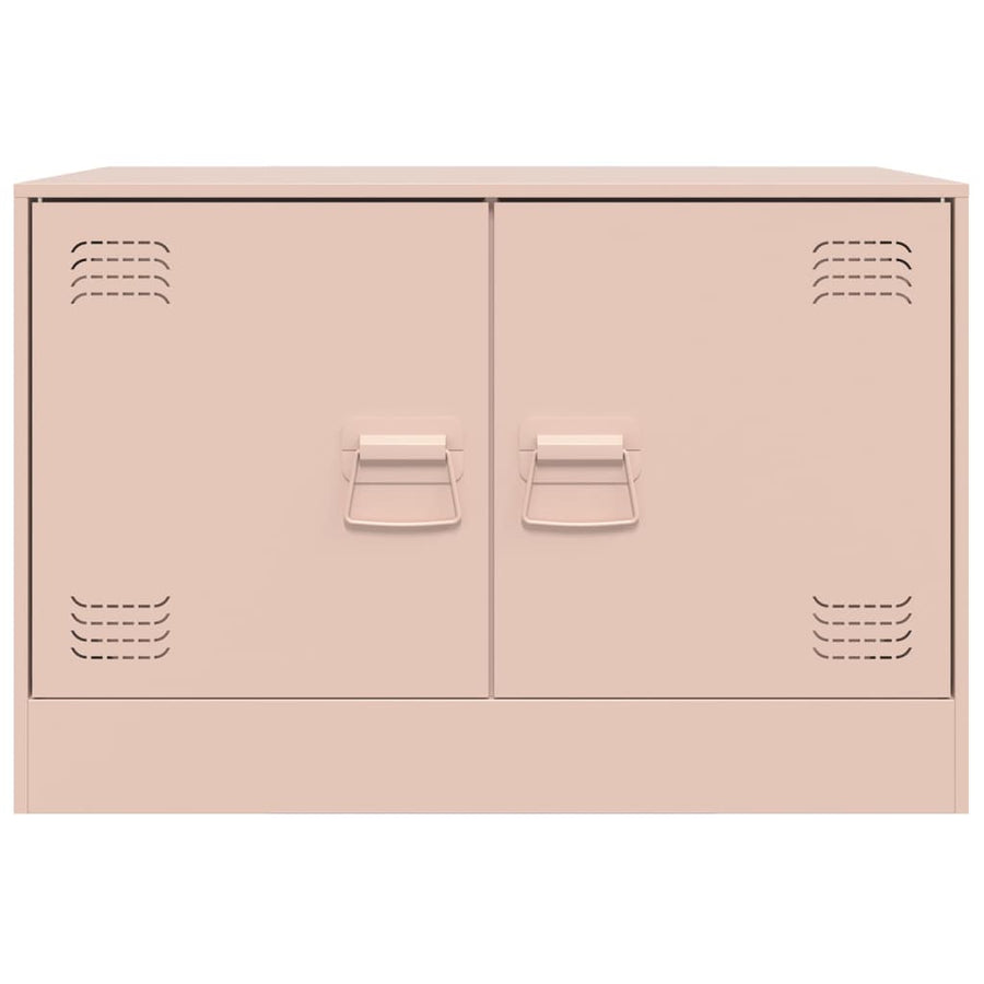 Tv-meubelen 2 st 67x39x44 cm staal roze