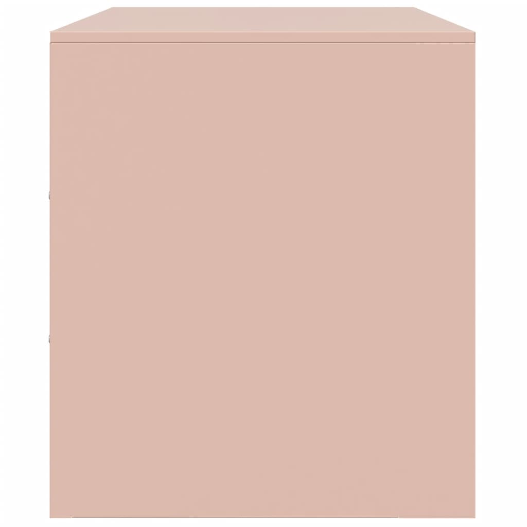 Tv-meubelen 2 st 67x39x44 cm staal roze