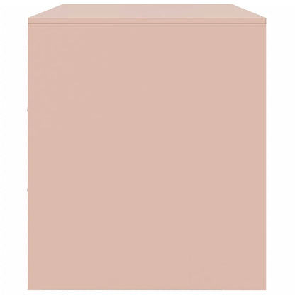 Tv-meubelen 2 st 67x39x44 cm staal roze