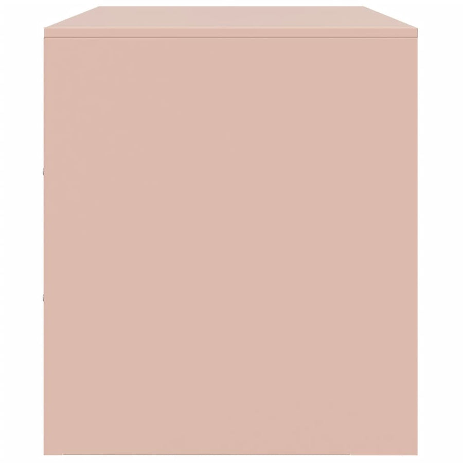 Tv-meubelen 2 st 67x39x44 cm staal roze