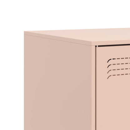 Tv-meubelen 2 st 67x39x44 cm staal roze