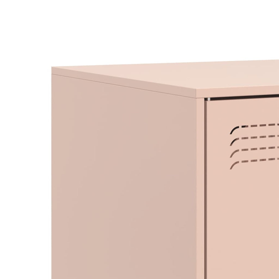 Tv-meubelen 2 st 67x39x44 cm staal roze