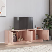 Tv-meubel 67x39x44 cm staal roze 2 stuks