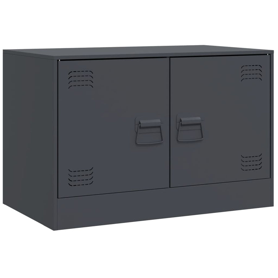 Tv-meubelen 2 st 67x39x44 cm staal antracietkleurig