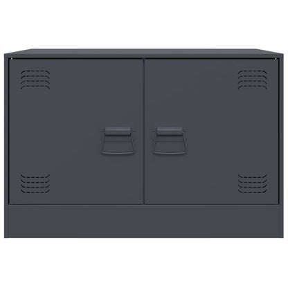 Tv-meubelen 2 st 67x39x44 cm staal antracietkleurig
