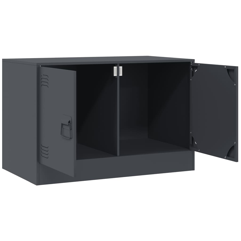 Tv-meubelen 2 st 67x39x44 cm staal antracietkleurig