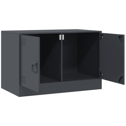 Tv-meubelen 2 st 67x39x44 cm staal antracietkleurig