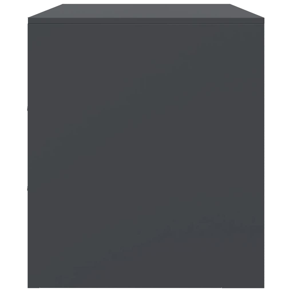 Tv-meubelen 2 st 67x39x44 cm staal antracietkleurig