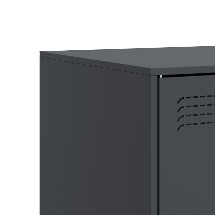 Tv-meubelen 2 st 67x39x44 cm staal antracietkleurig