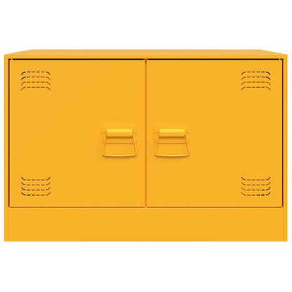 Tv-meubel 67x39x44 cm staal mosterdgeel