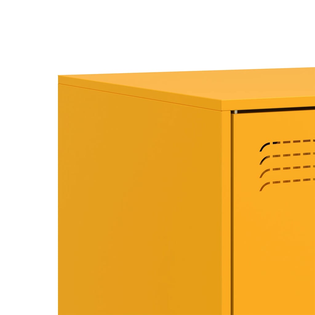 Tv-meubel 67x39x44 cm staal mosterdgeel