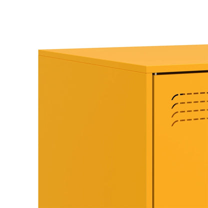 Tv-meubel 67x39x44 cm staal mosterdgeel