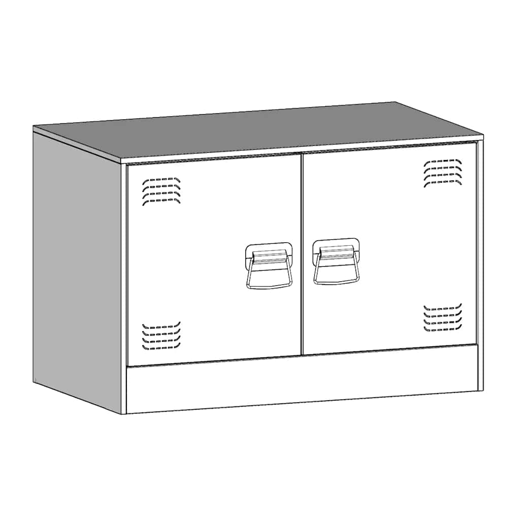 Tv-meubel 67x39x44 cm staal mosterdgeel