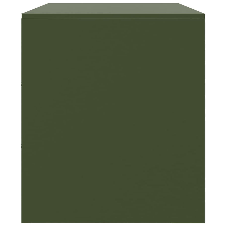 Tv-meubelen 2 st 67x39x44 cm staal olijfgroen