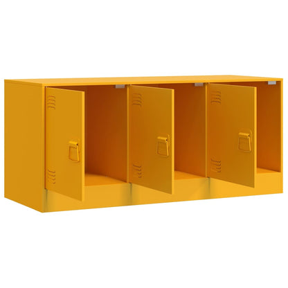 Tv-meubel 99x39x44 cm staal mosterdgeel