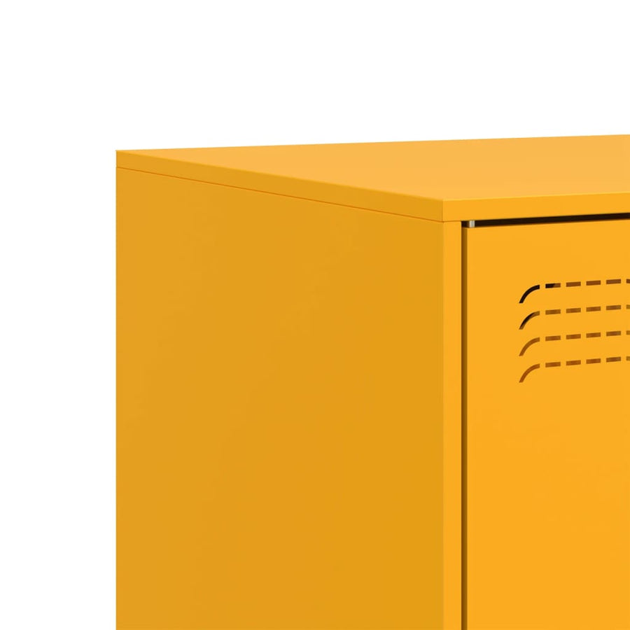 Tv-meubel 99x39x44 cm staal mosterdgeel
