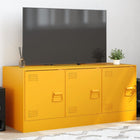 TV cabinet 99x39x44 cm steel mustard yellow