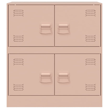 Dressoir 67x39x73 cm staal roze