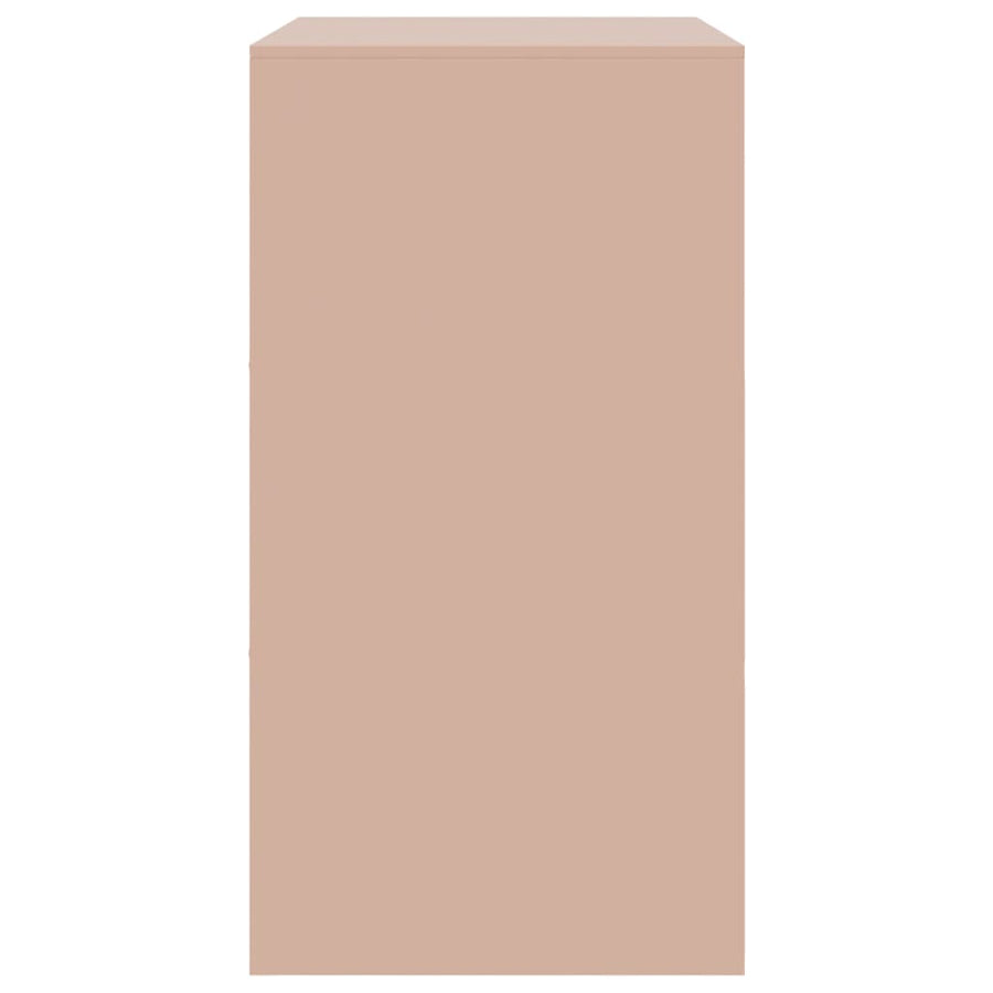Dressoir 67x39x73 cm staal roze