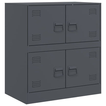 Dressoir 67x39x73 cm staal antracietkleurig