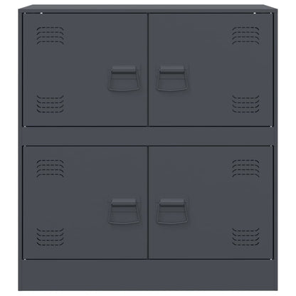 Dressoir 67x39x73 cm staal antracietkleurig