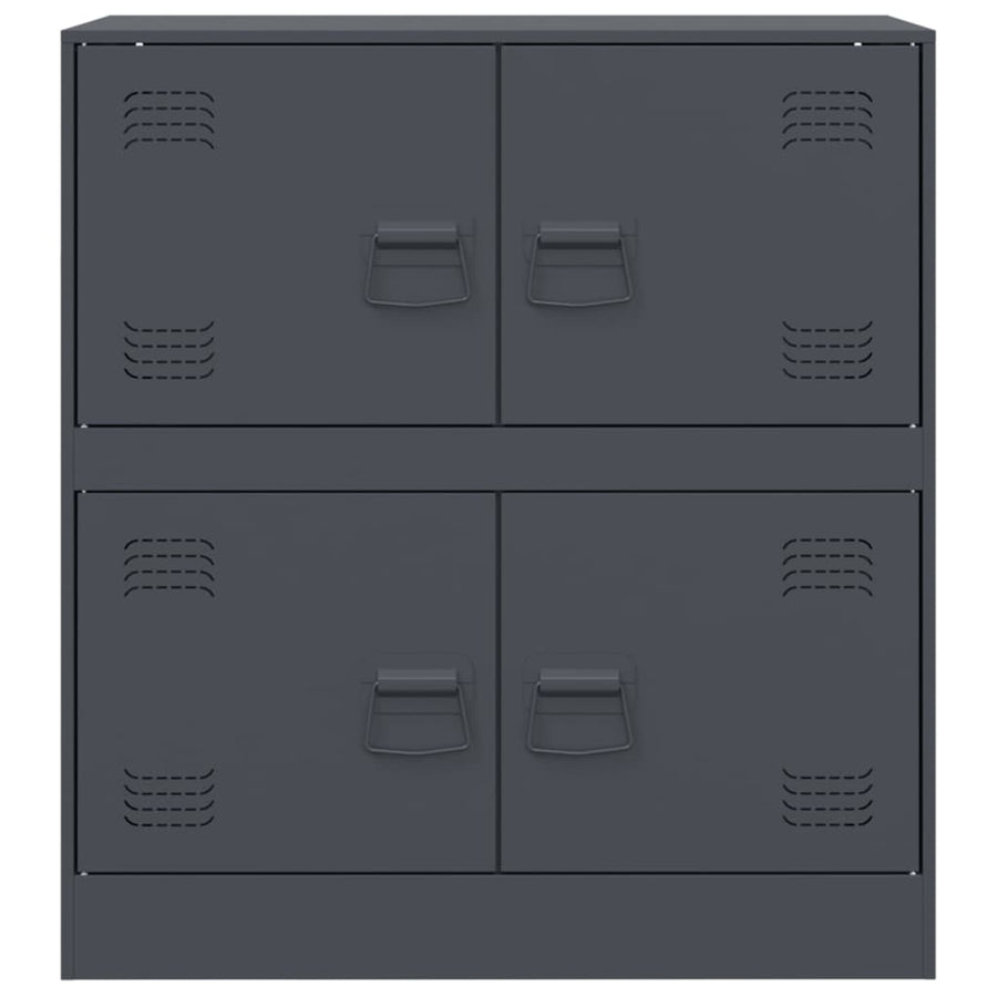 Dressoir 67x39x73 cm staal antracietkleurig