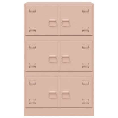 Dressoir 67x39x107 cm staal roze