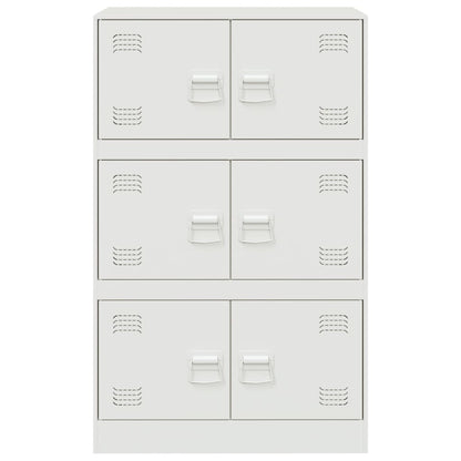 Dressoir 67x39x107 cm staal wit