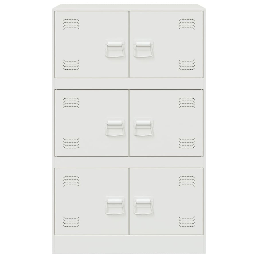 Dressoir 67x39x107 cm staal wit