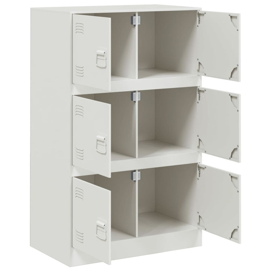 Dressoir 67x39x107 cm staal wit