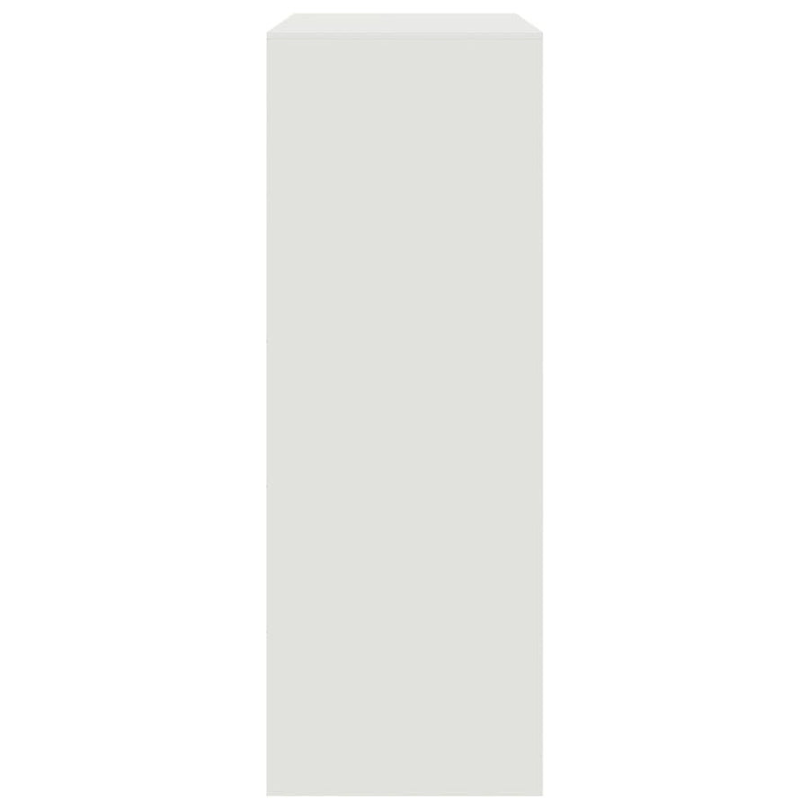Dressoir 67x39x107 cm staal wit