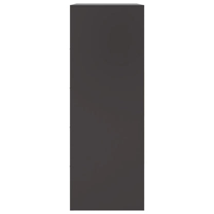 Dressoir 67x39x107 cm staal zwart