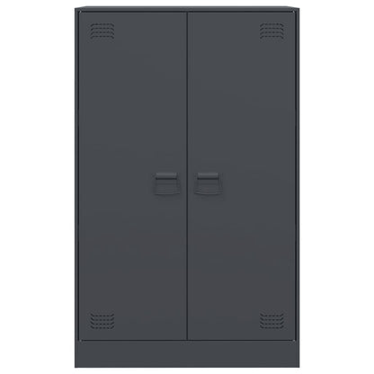 Dressoir 67x39x107 cm staal antracietkleurig