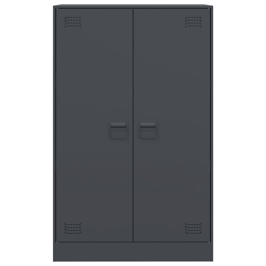 Dressoir 67x39x107 cm staal antracietkleurig