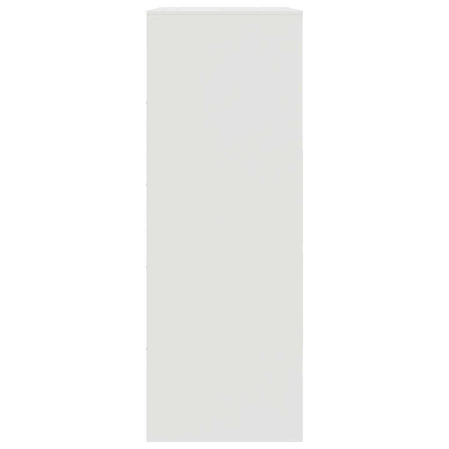 Dressoir 67x39x107 cm staal wit