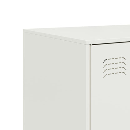 Dressoir 67x39x107 cm staal wit