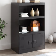 Dressoir 67x39x107 cm staal zwart