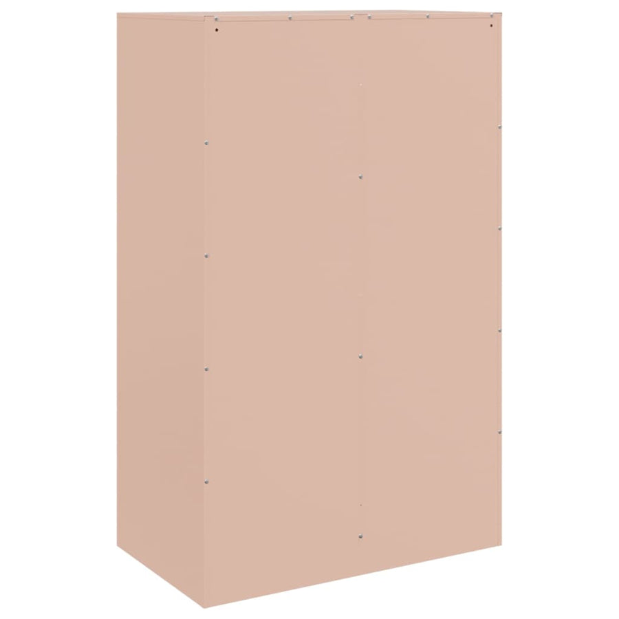 Dressoir 67x39x107 cm staal roze