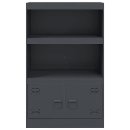 Dressoir 67x39x107 cm staal antracietkleurig