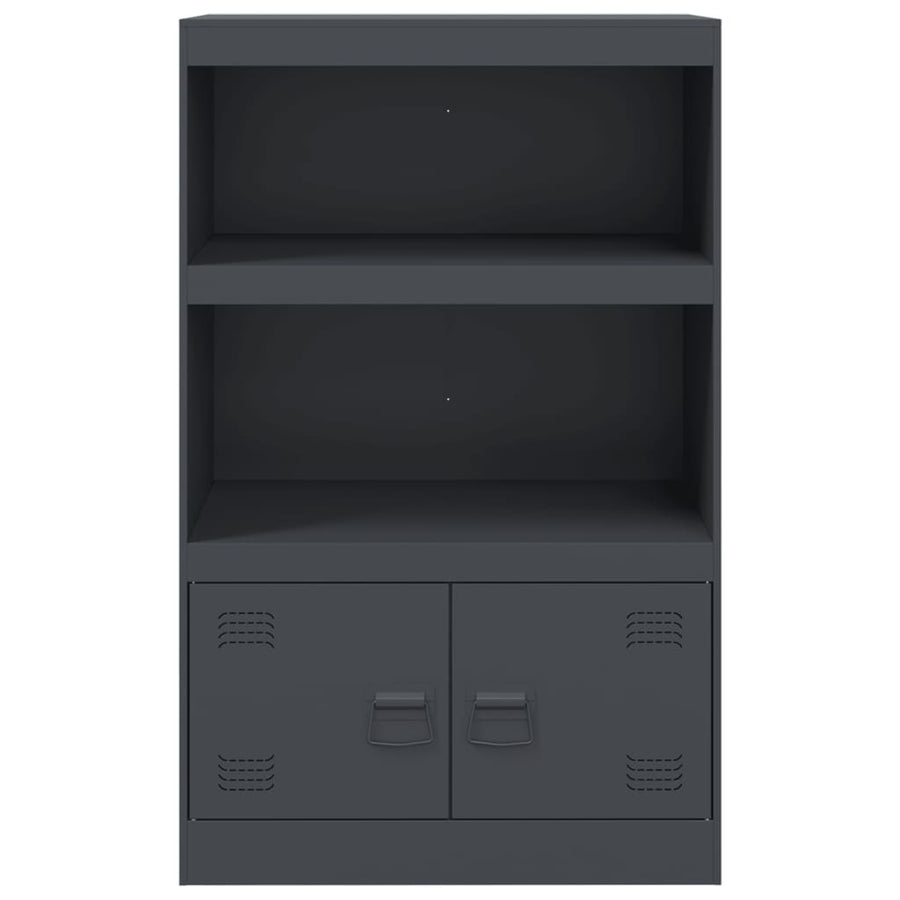Dressoir 67x39x107 cm staal antracietkleurig