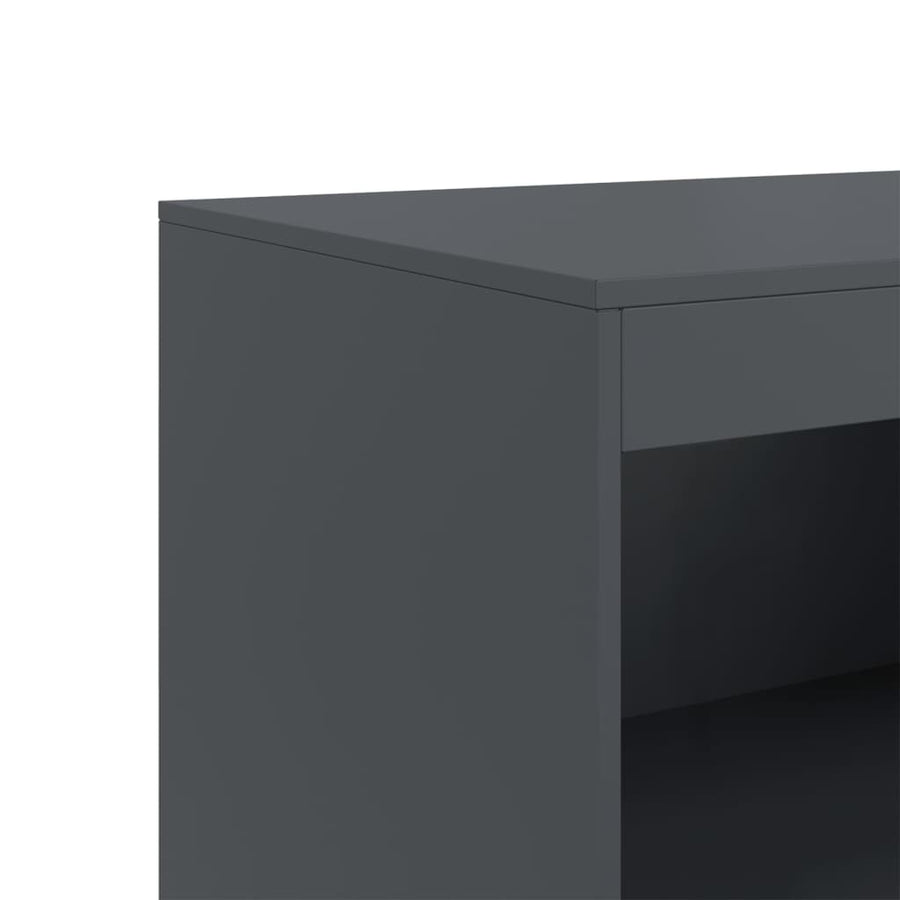 Dressoir 67x39x107 cm staal antracietkleurig