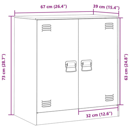 Dressoir 67x39x73 cm staal zwart