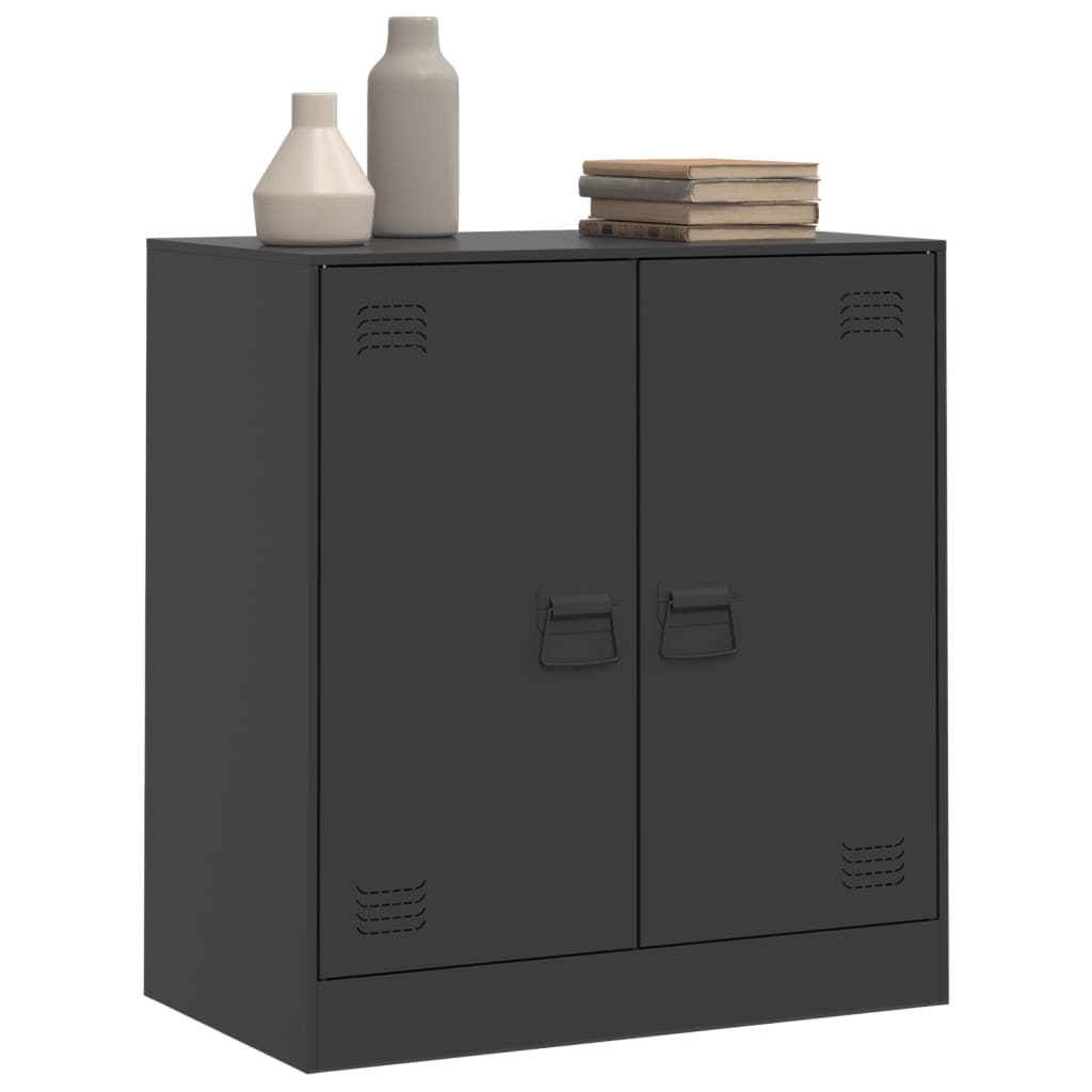 Dressoir 67x39x73 cm staal zwart