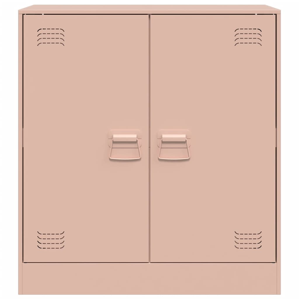 Dressoir 67x39x73 cm staal roze