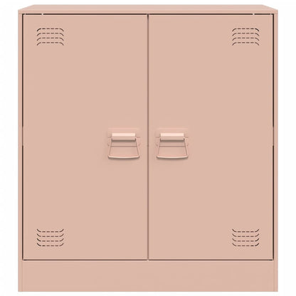 Dressoir 67x39x73 cm staal roze
